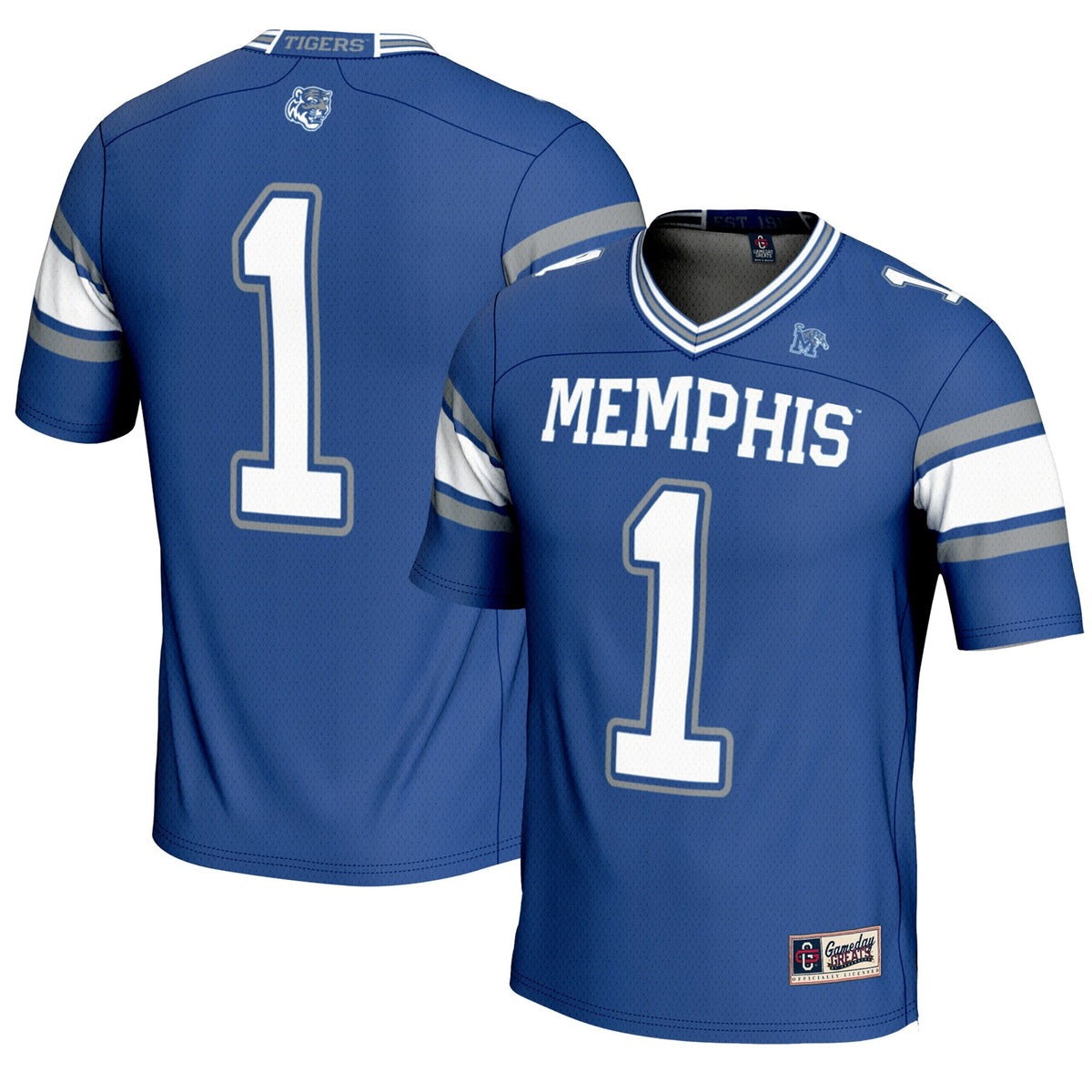 #1 Memphis Tigers Endzone Football Jersey - Royal