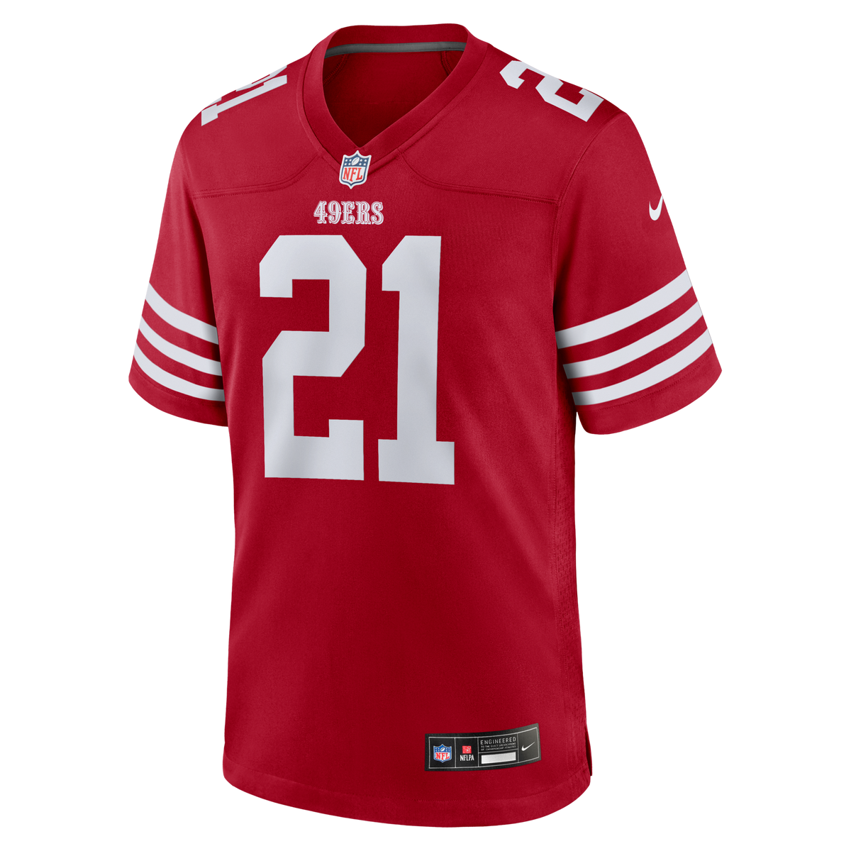 San Francisco 49ers Deion Sanders Scarlet Team Retired Player Game Jersey