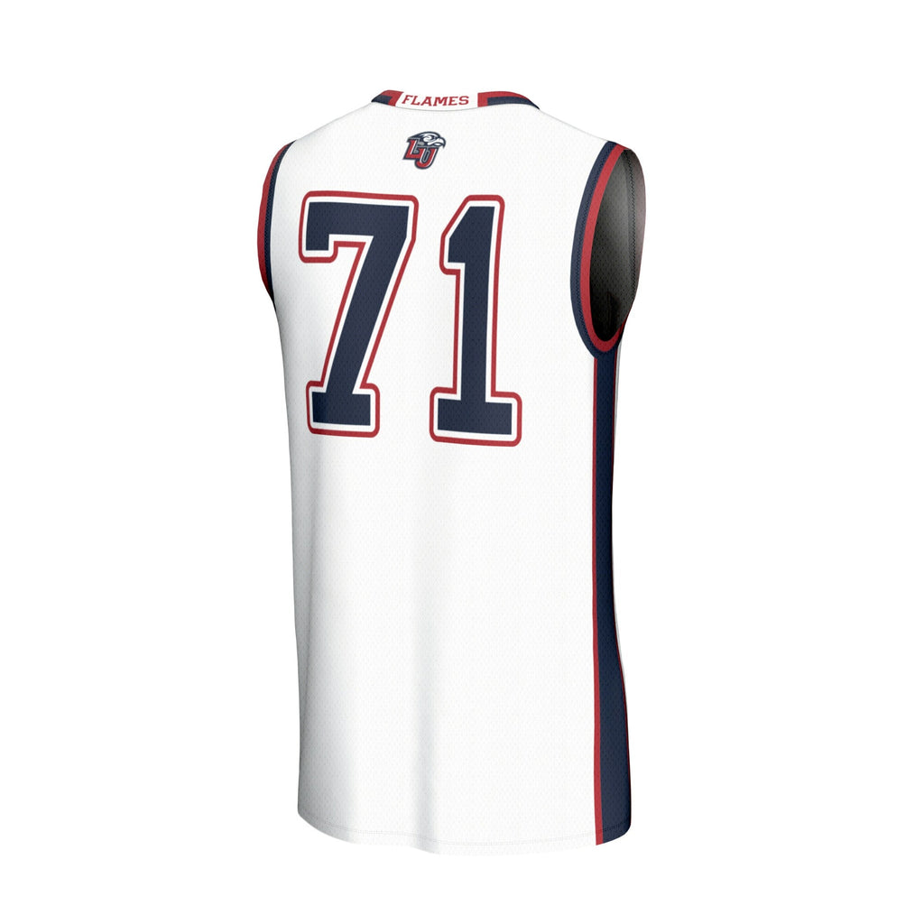 #71 Liberty Flames Lightweight Basketball Fashion Jersey - White