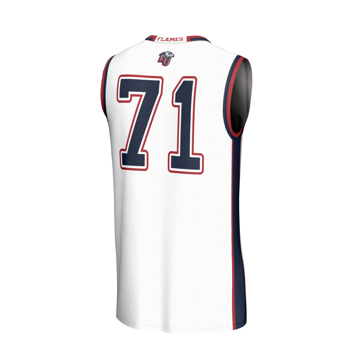 #71 Liberty Flames Lightweight Basketball Fashion Jersey - White