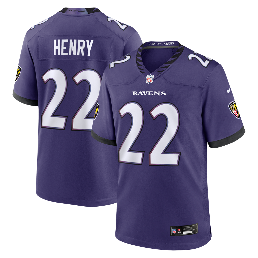 Baltimore Ravens Derrick Henry Purple Team Game Jersey