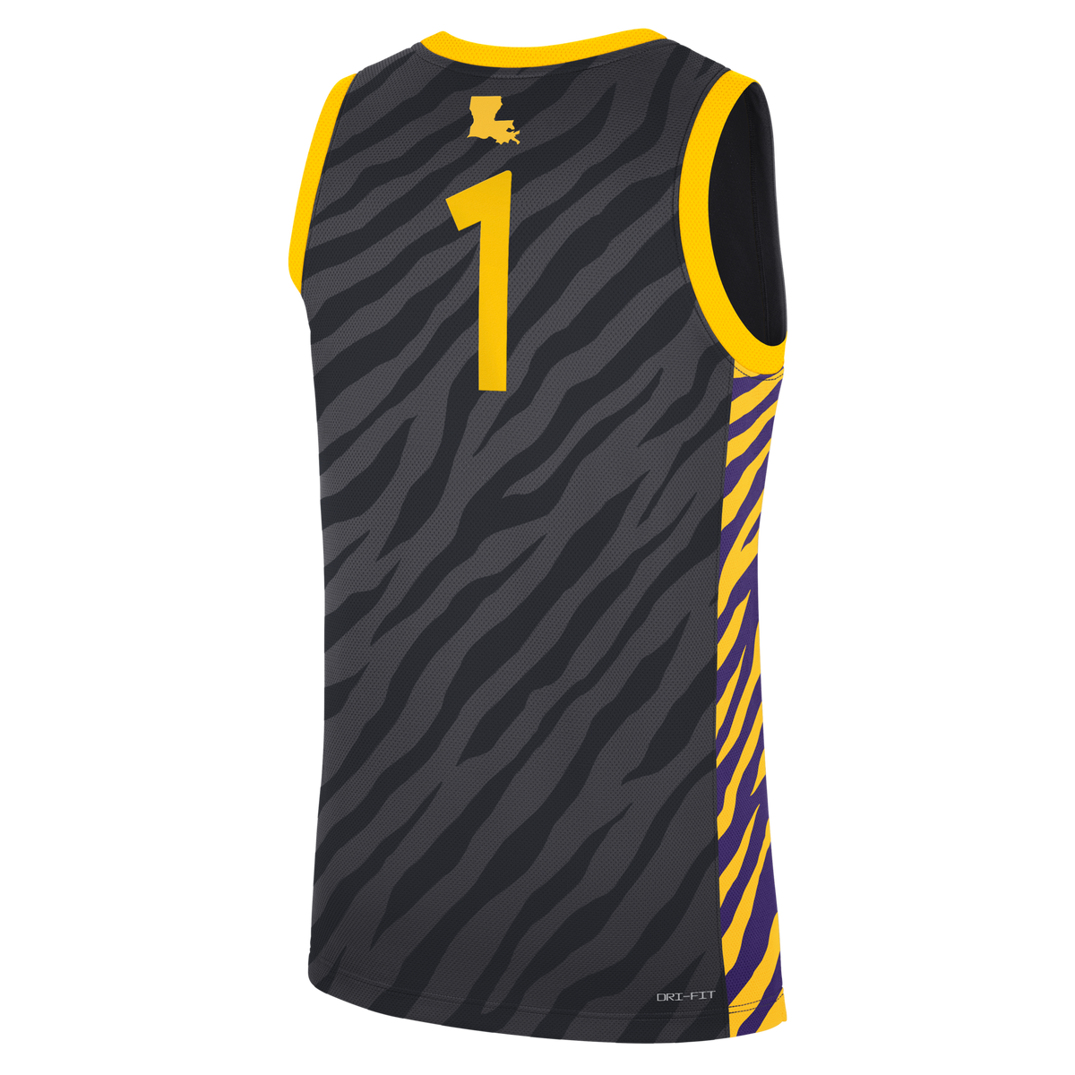 #1 Anthracite LSU Tigers Replica Basketball Jersey