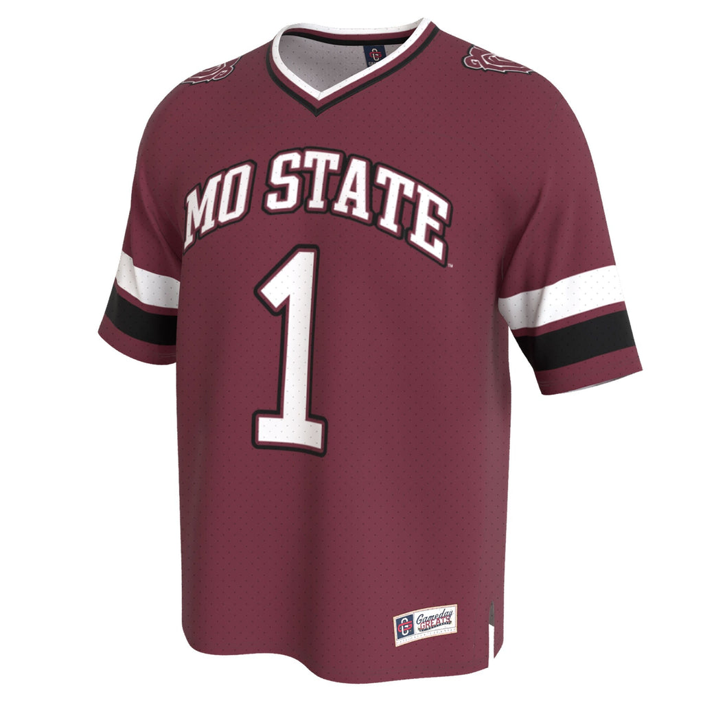 Missouri State University Bears Lightweight Collegiate Football Fashion Jersey - Maroon