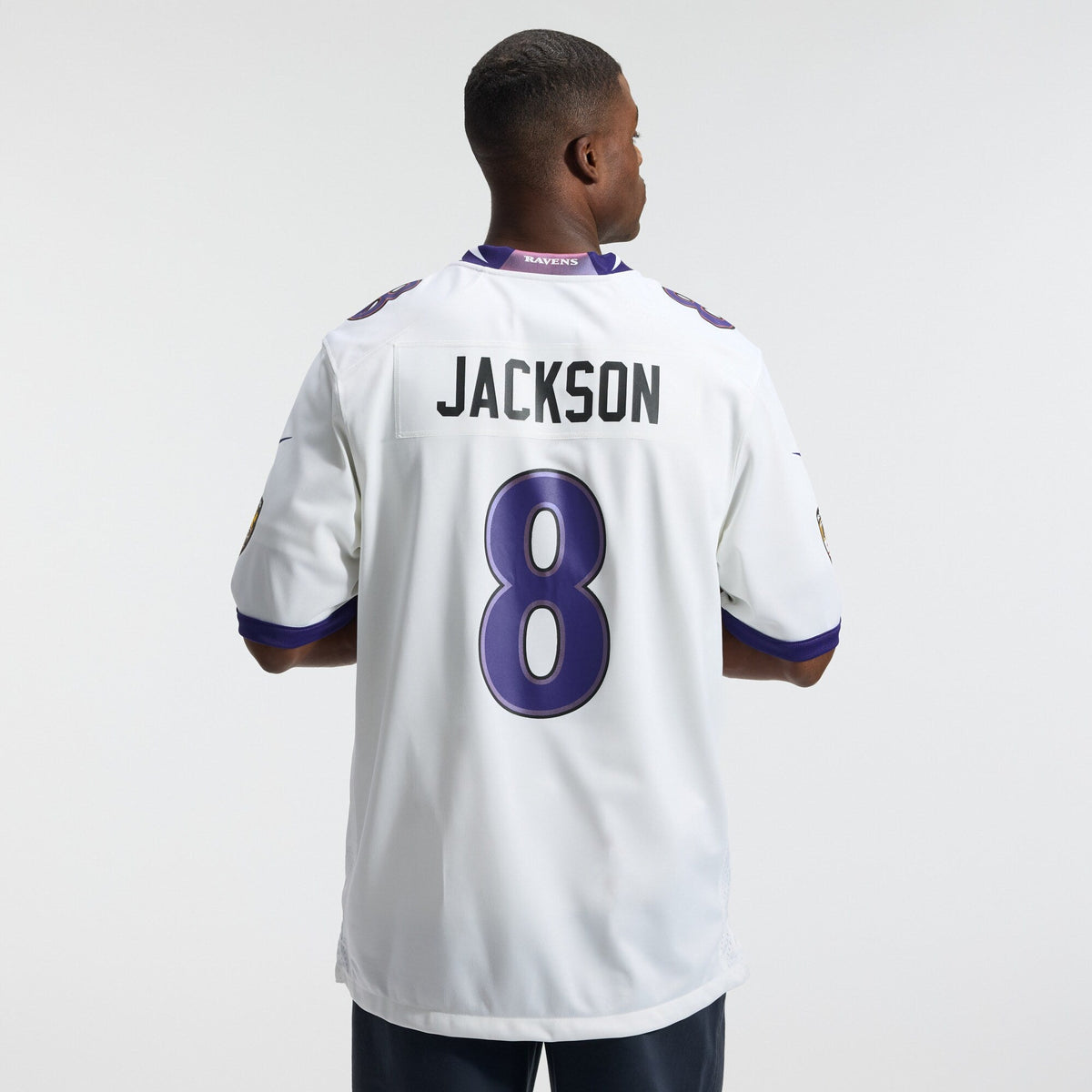 Baltimore Ravens Lamar Jackson White Game Jersey