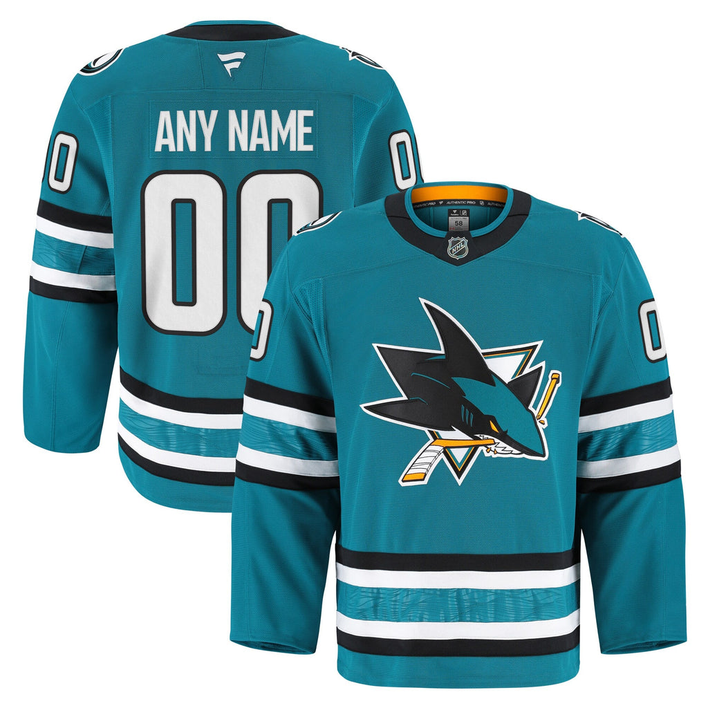 San Jose Sharks Teal Home Authentic Pro Custom Jersey