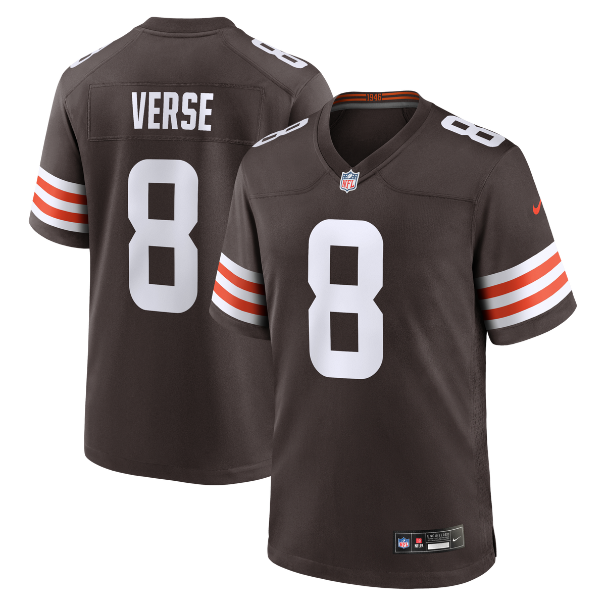 Cleveland Browns Jared Verse Brown Game Jersey