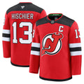New Jersey Devils Nico Hischier Red Home Premium Jersey