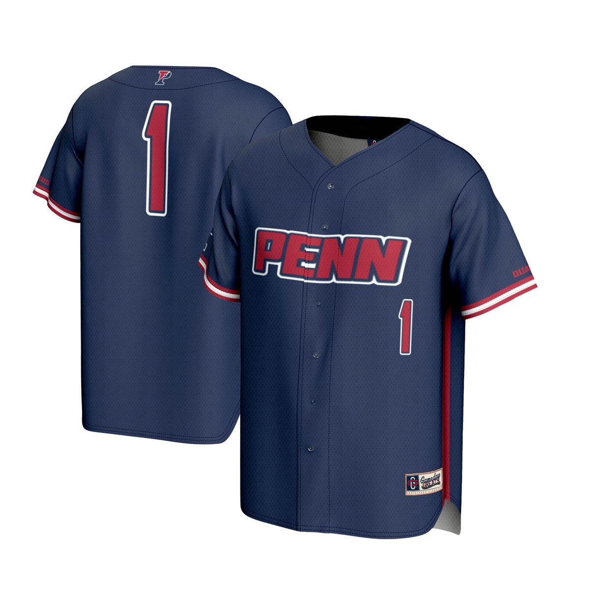 #1 Pennsylvania Quakers Lightweight Baseball Jersey - Navy