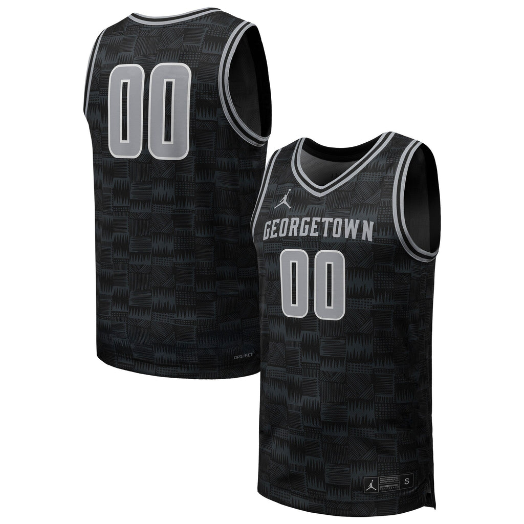 #00 Georgetown Hoyas Replica Basketball Jersey - Black