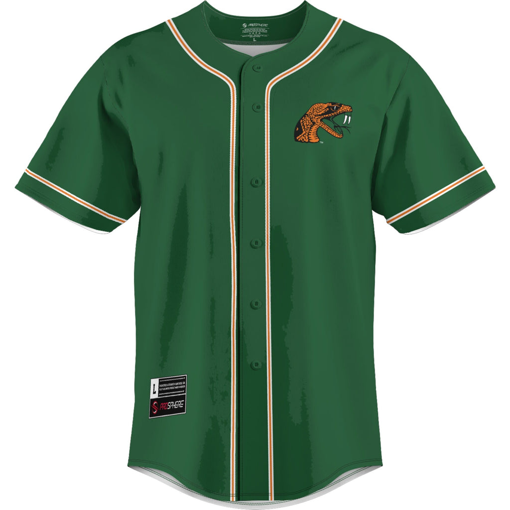 Florida A&M Rattlers Lightweight Baseball Jersey - Green