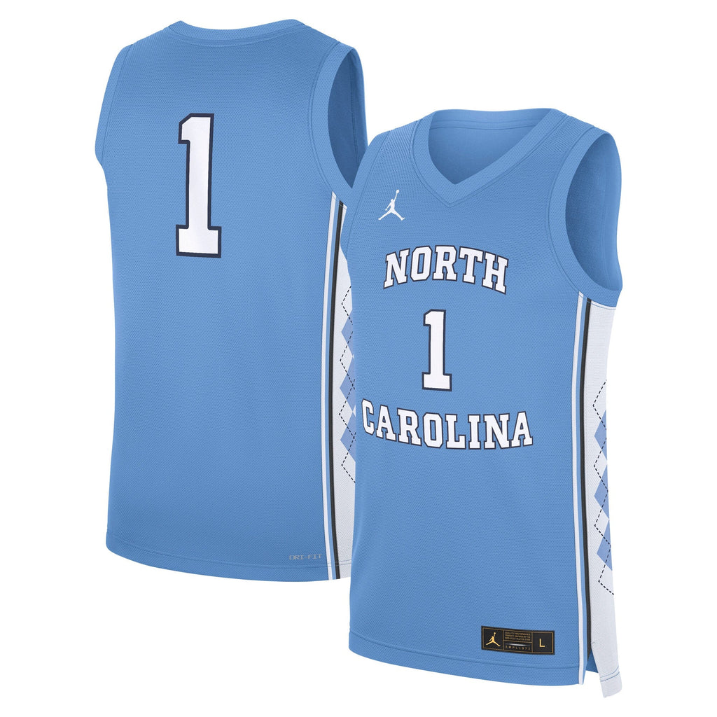 North Carolina Tar Heels Road Replica Basketball Jersey - Carolina Blue
