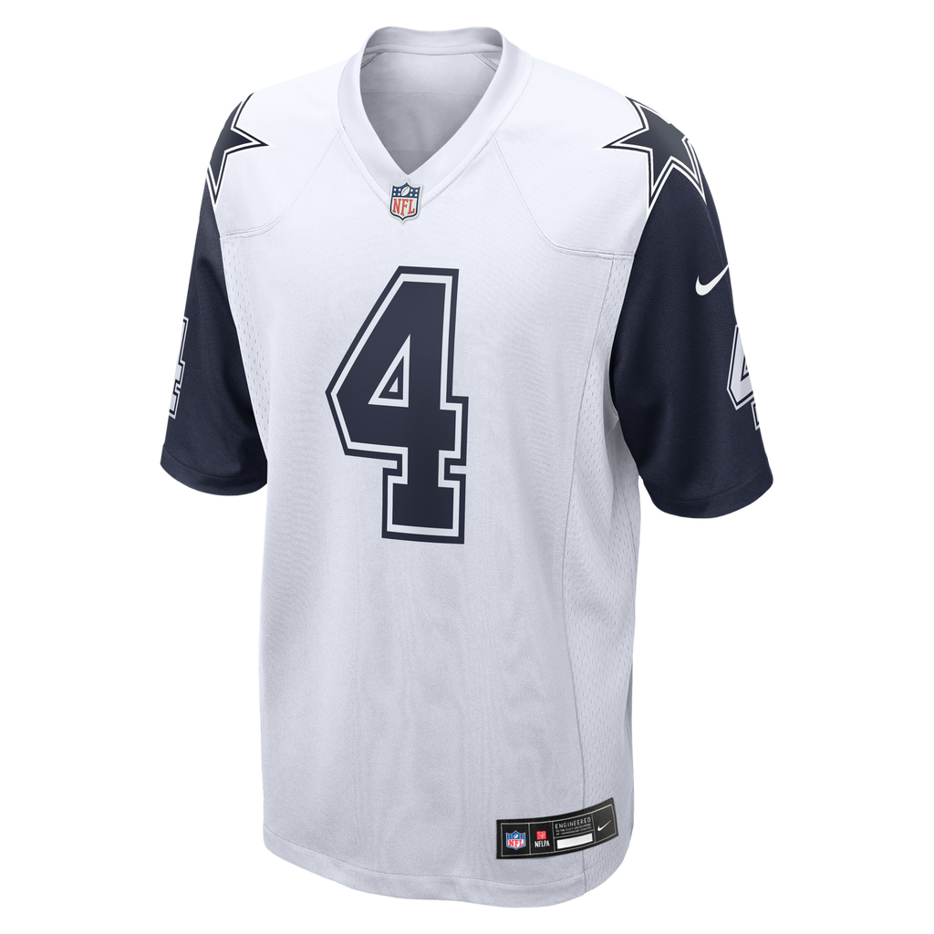Dallas Cowboys Dak Prescott White Alternate Game Team Jersey