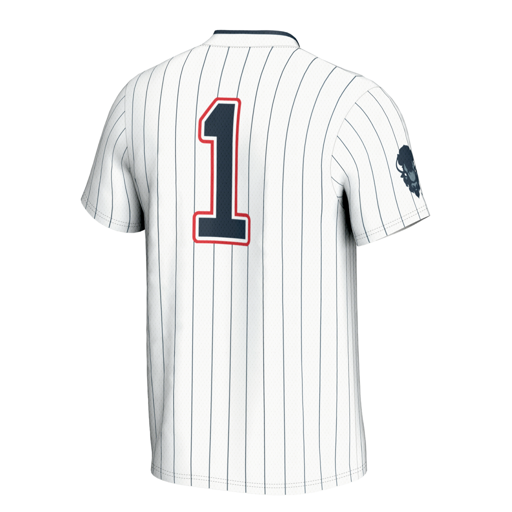#1 Howard Bison Lightweight Softball Jersey - White