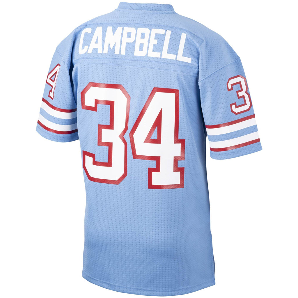 Houston Oilers 1980 Earl Campbell Light Blue Authentic Throwback Retired Player Jersey