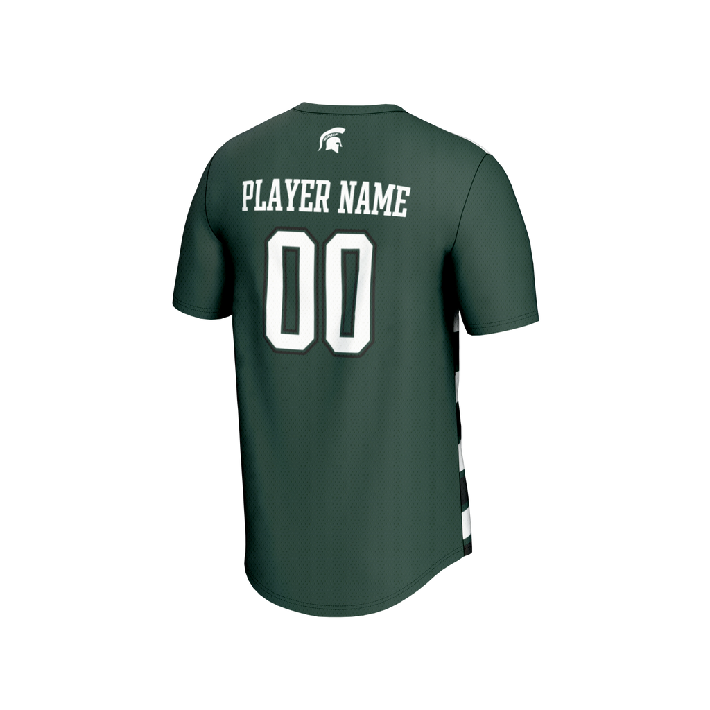 Michigan State Spartans Collegiate Soccer NIL Pick-A-Player Fashion Jersey - Green/Black
