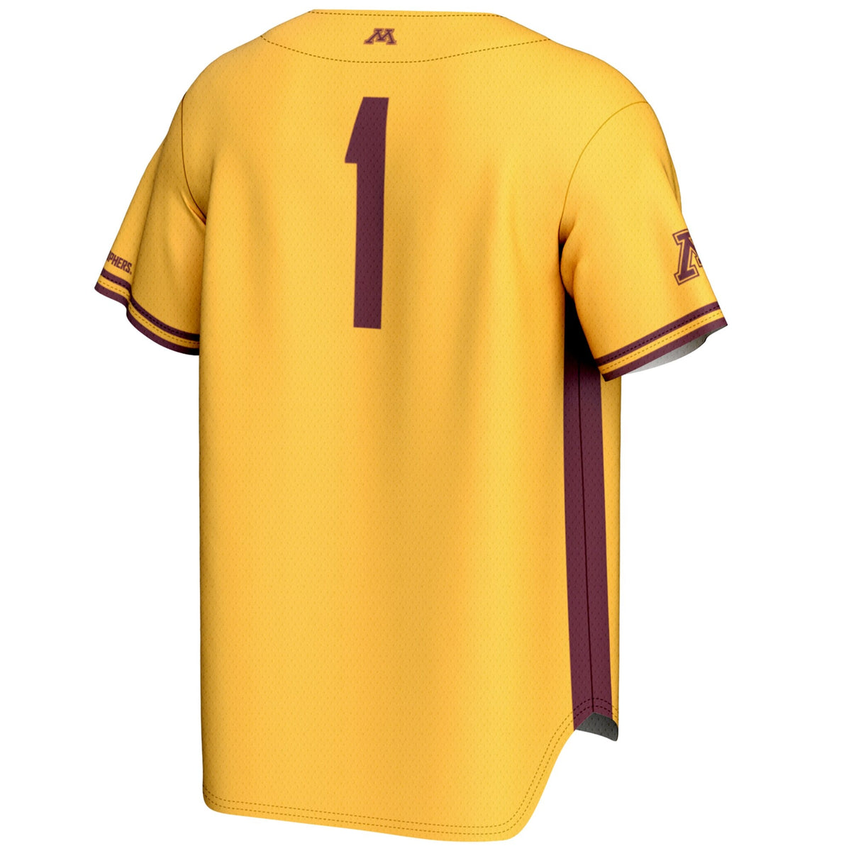 #1 Minnesota Golden Gophers Lightweight Baseball Jersey - Gold