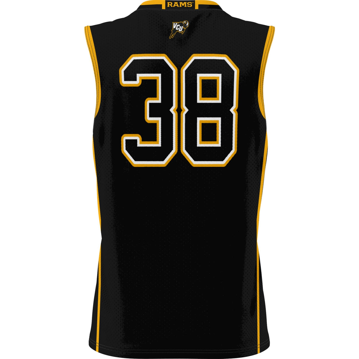 #38 VCU Rams Lightweight Basketball Jersey - Black