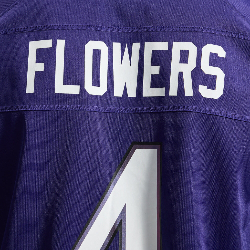 Baltimore Ravens Zay Flowers Purple Team Game Jersey