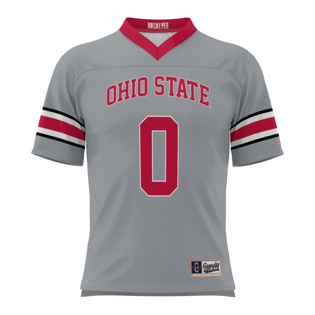 #0 Ohio State Buckeyes Lightweight Lacrosse Jersey - Gray