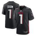 Atlanta Falcons Number 1 Groom Black Game Jersey