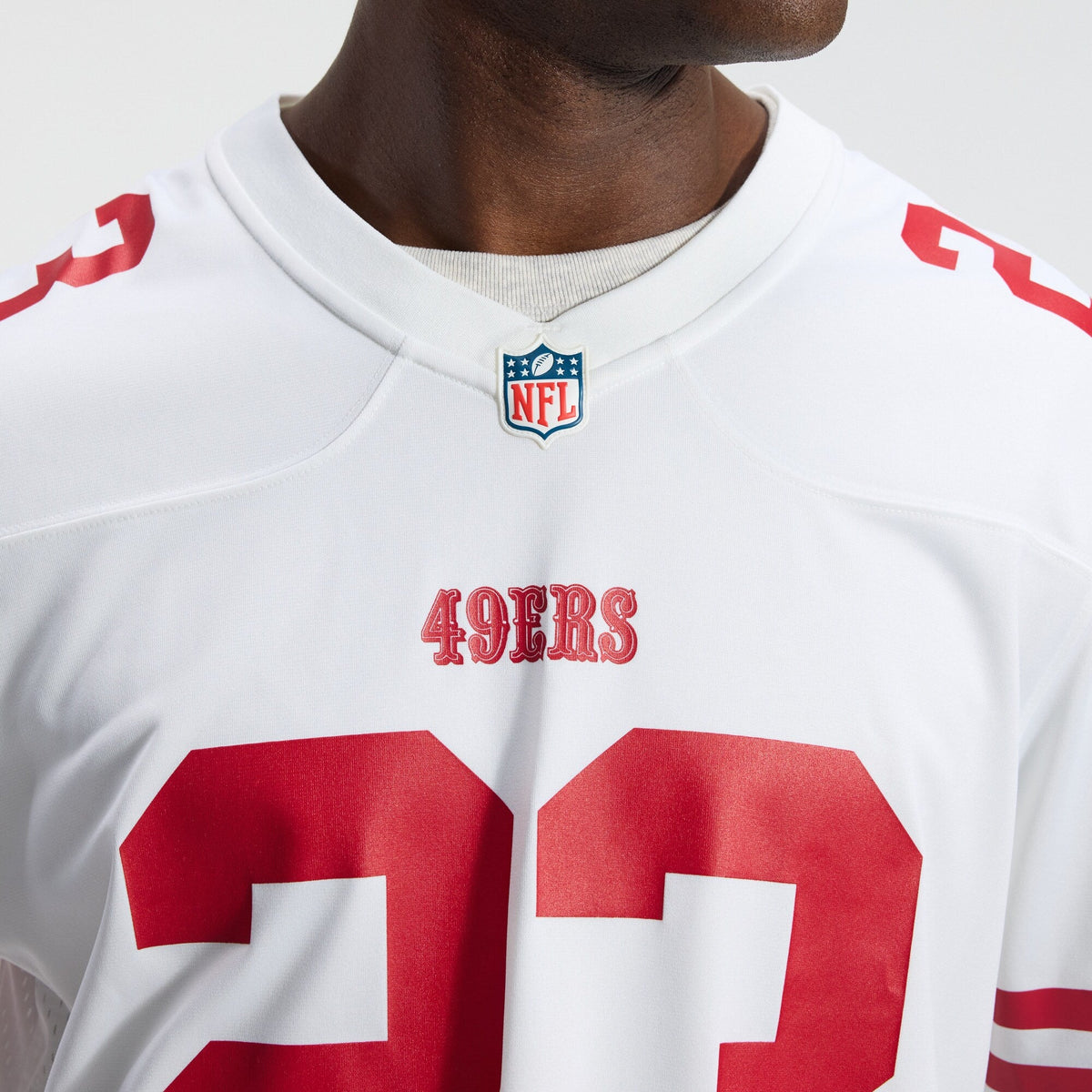 San Francisco 49ers Christian McCaffrey White Game Player Jersey