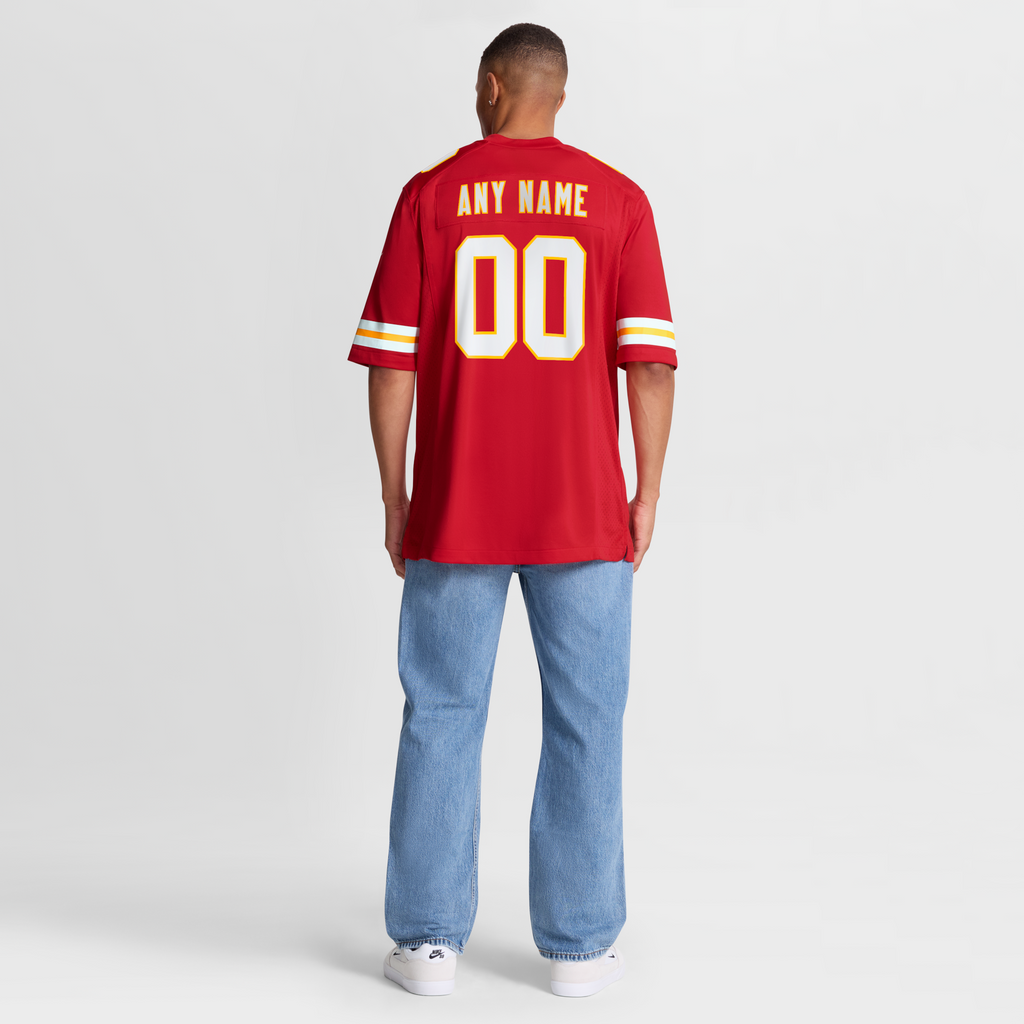 Kansas City Chiefs Red Custom Game Jersey