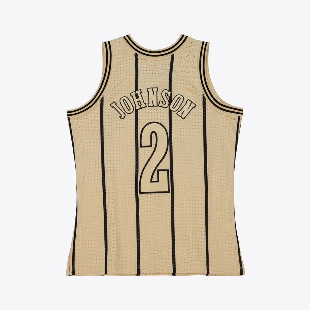 Charlotte Hornets Larry Johnson 1992 Swingman Jersey - Khaki