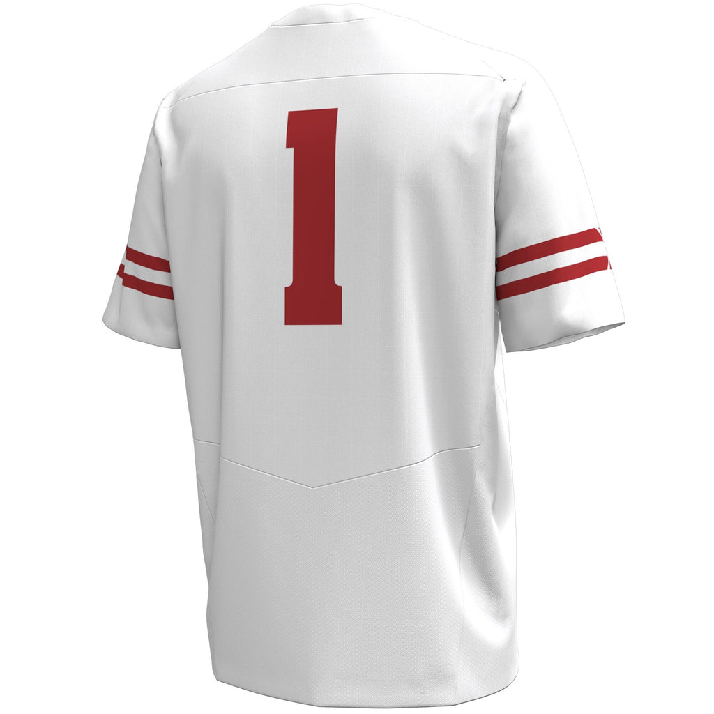 #1 Wisconsin Badgers Replica Football Jersey - White