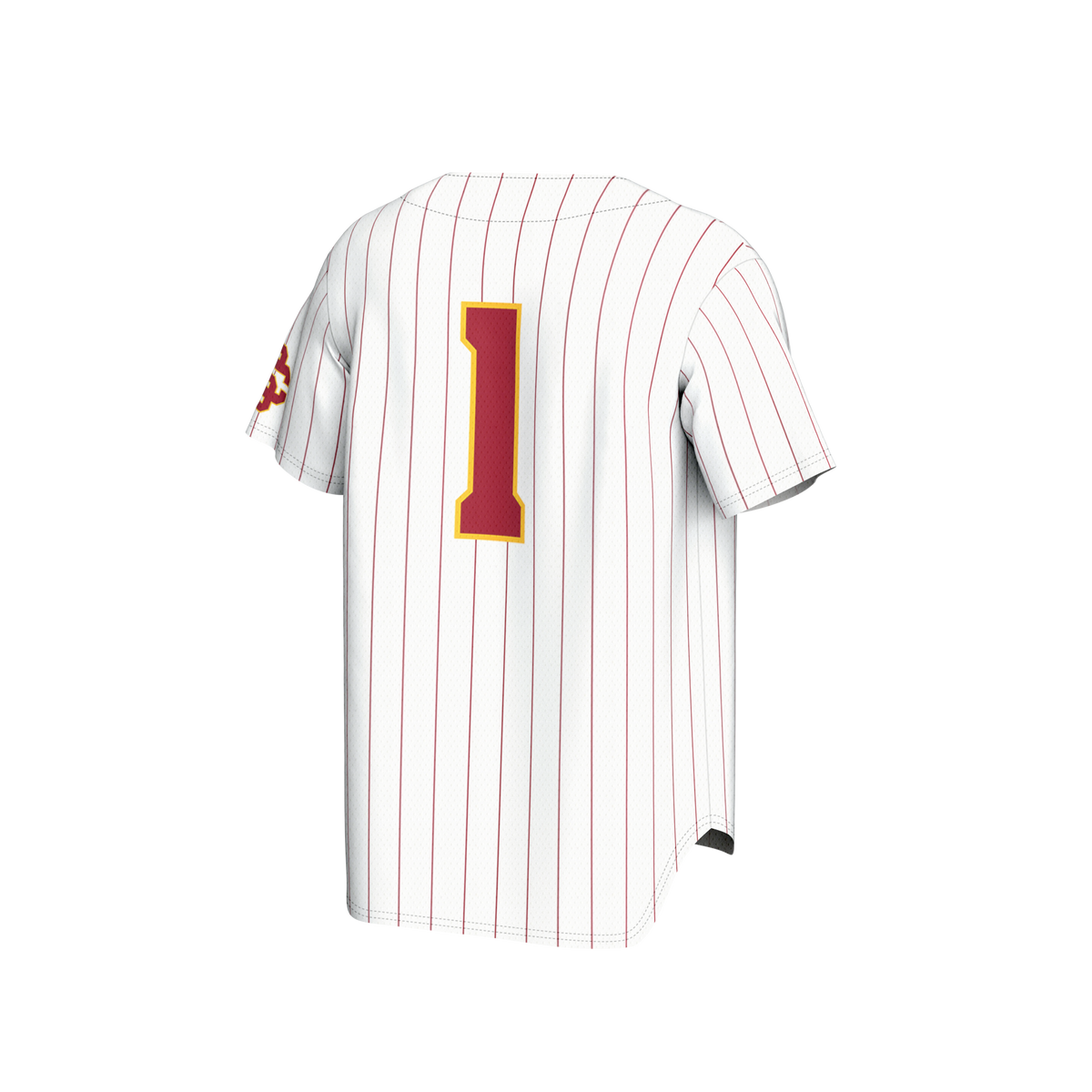 #1 USC Trojans Adult Lightweight Collegiate Baseball Fashion Jersey - White