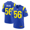 Los Angeles Rams Shaun Dolac Royal Team Game Jersey