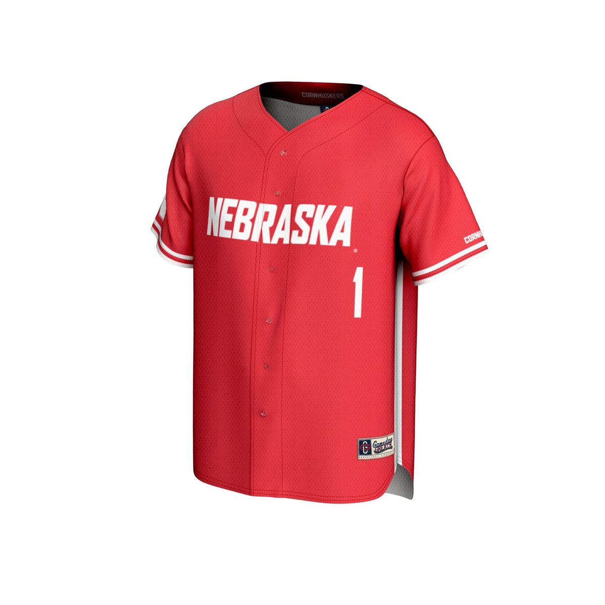 #1 Nebraska Huskers Lightweight Baseball Jersey - Scarlet