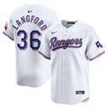 Texas Rangers Wyatt Langford White Home Limited Player Jersey