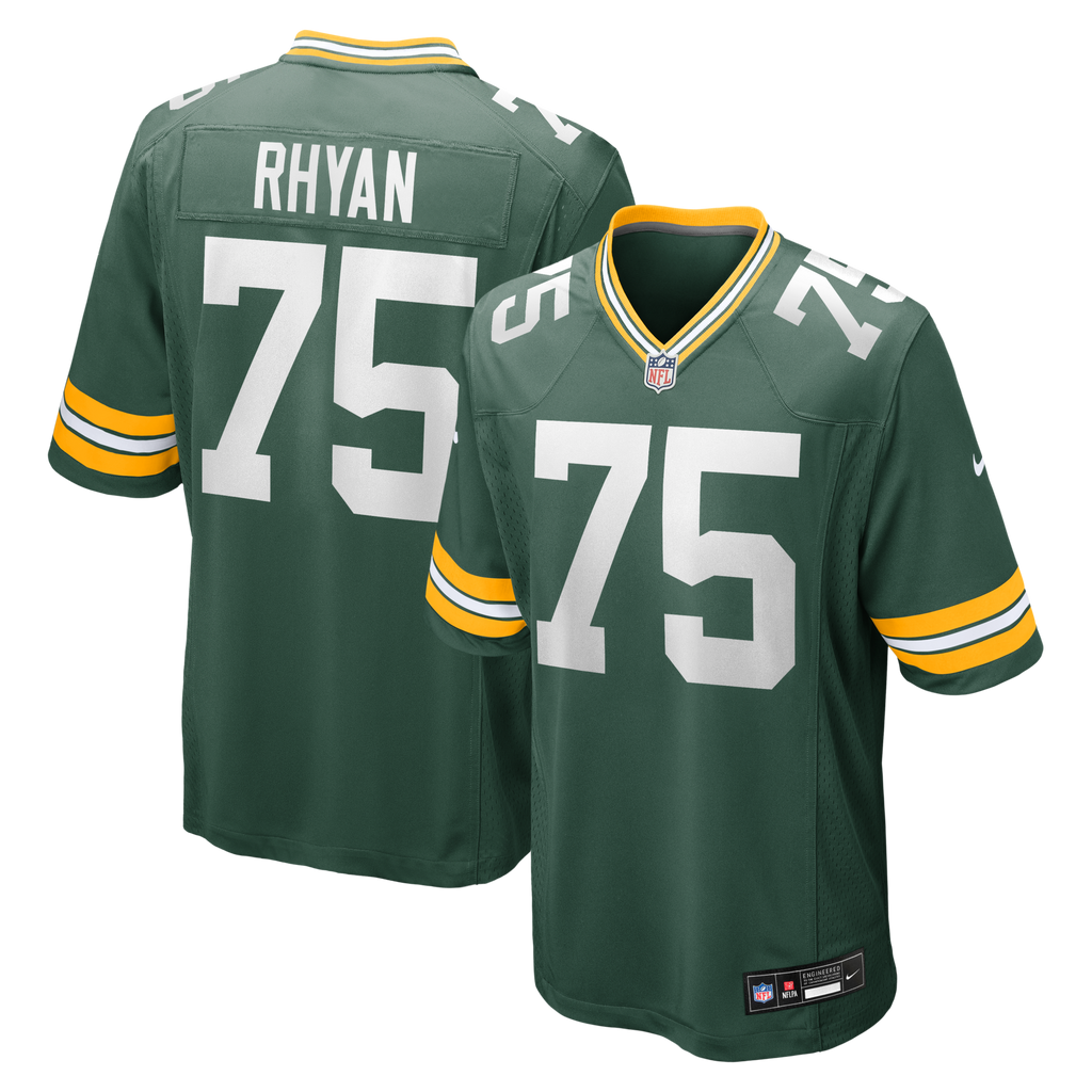 Green Bay Packers Sean Rhyan Green Game Player Jersey