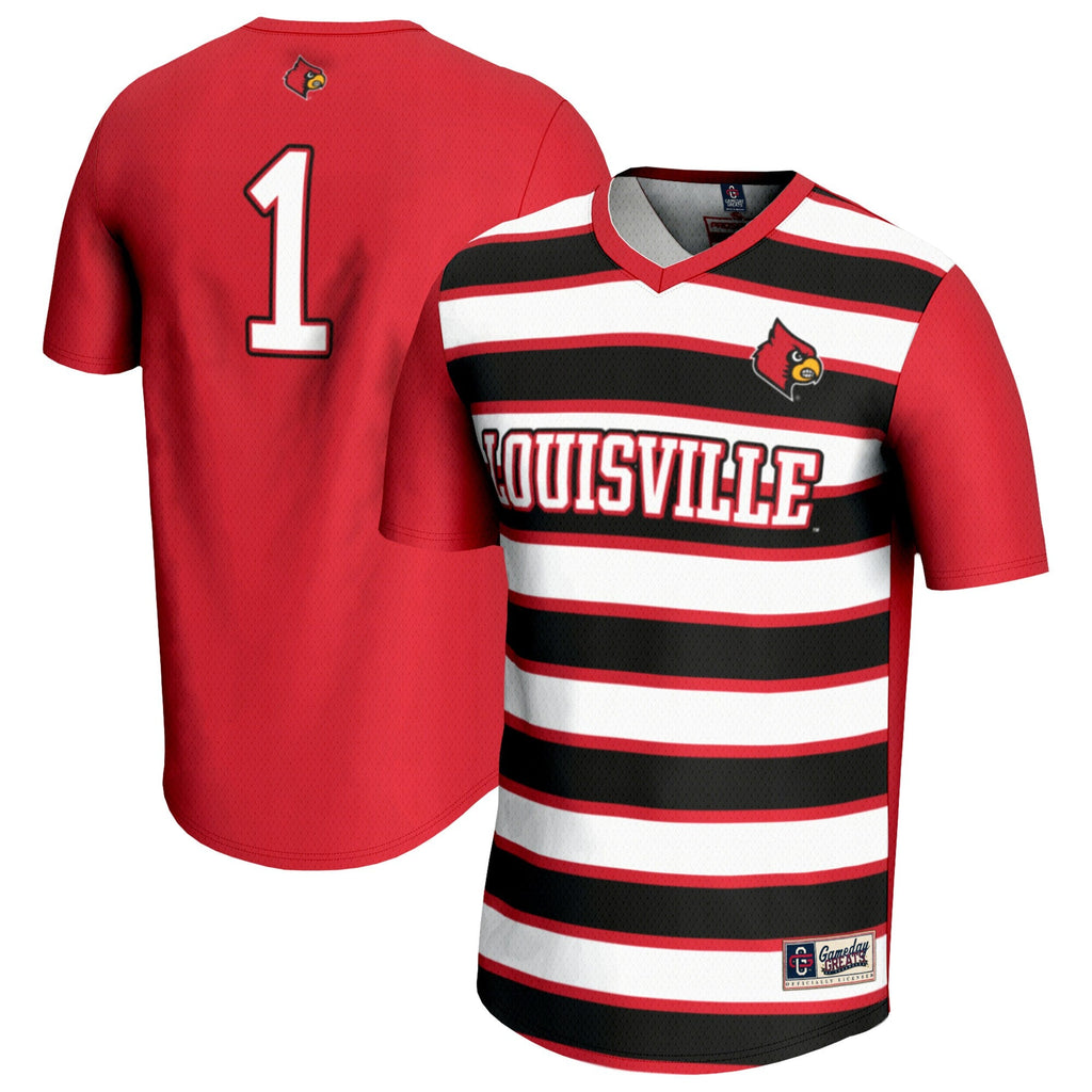 #1 Louisville Cardinals Lightweight Soccer Fashion Jersey - Red