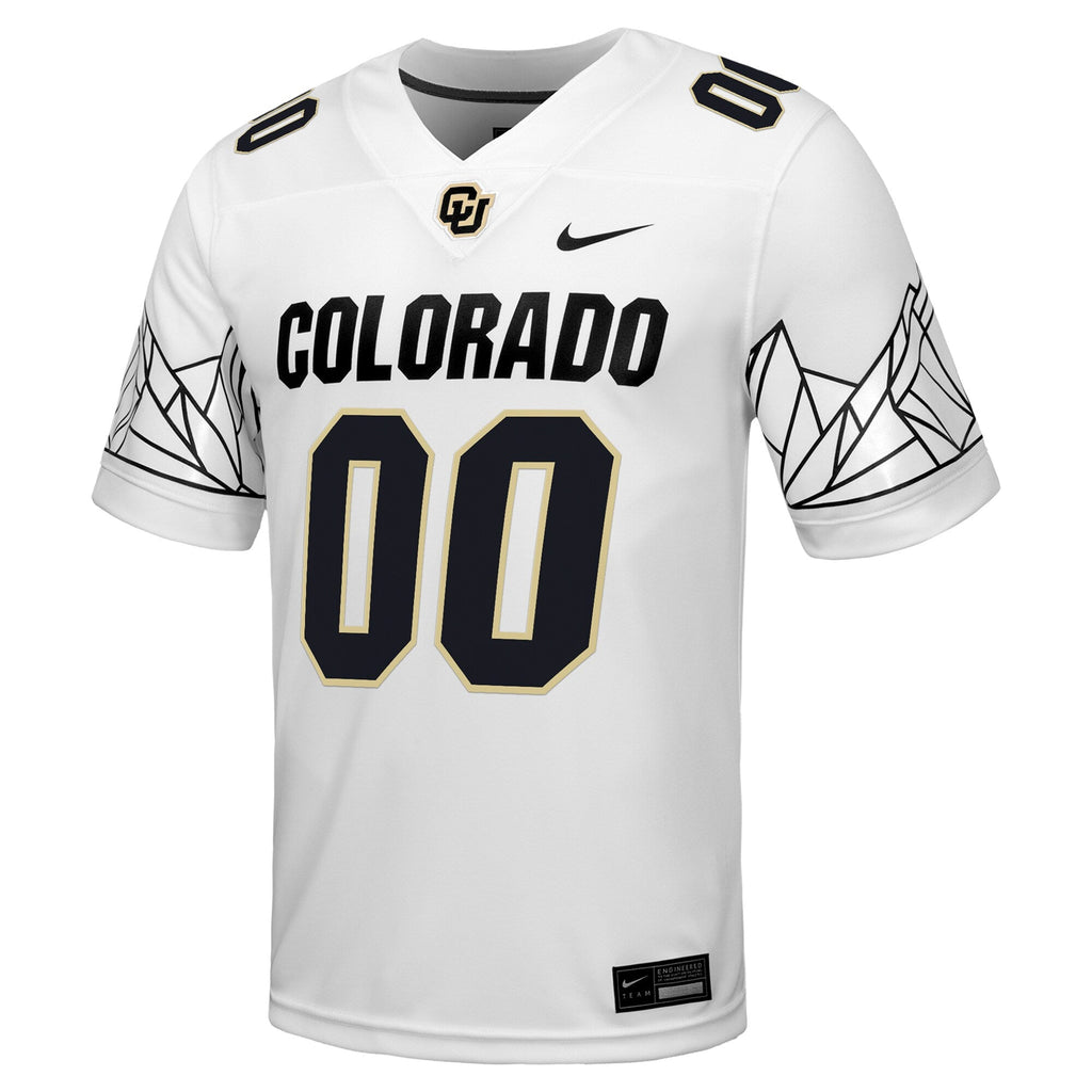 Colorado Buffaloes Custom Football Game Jersey - White