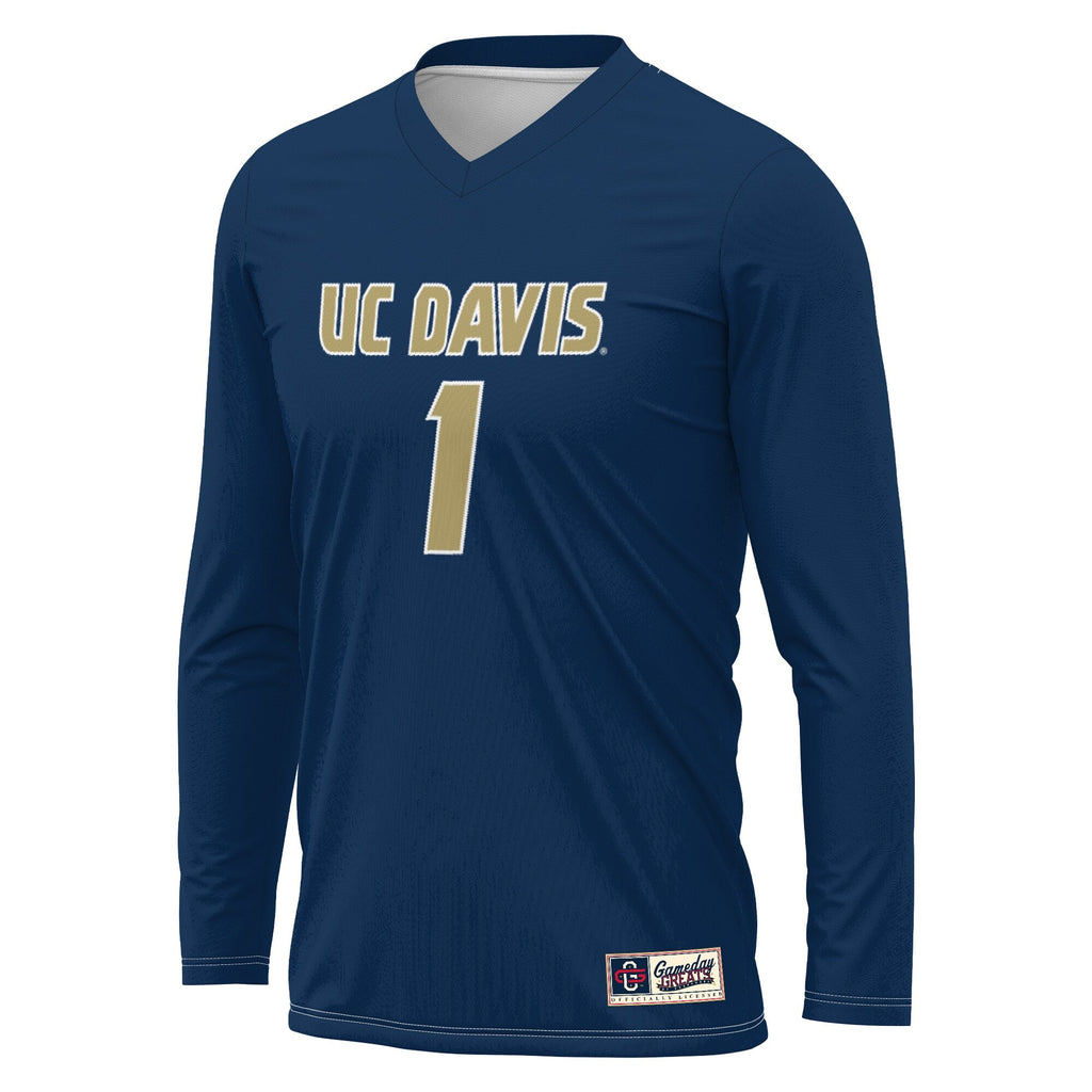 UC Davis Aggies Lightweight Collegiate Volleyball Fashion Jersey - Navy