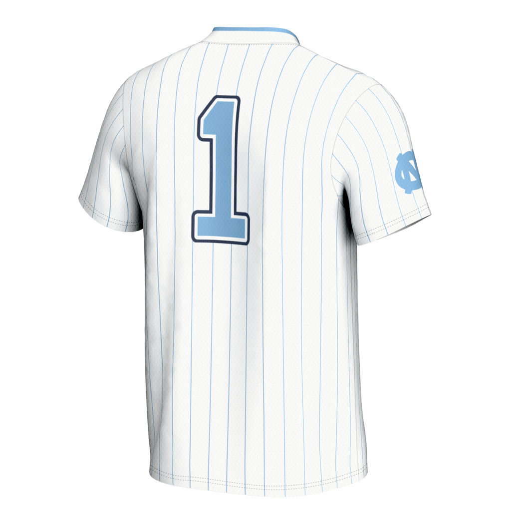 #1 North Carolina Tar Heels Lightweight Softball Jersey - White