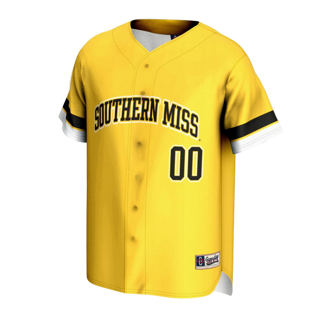 Southern Miss Golden Eagles NIL Pick-A-Player Lightweight Baseball Jersey - Gold