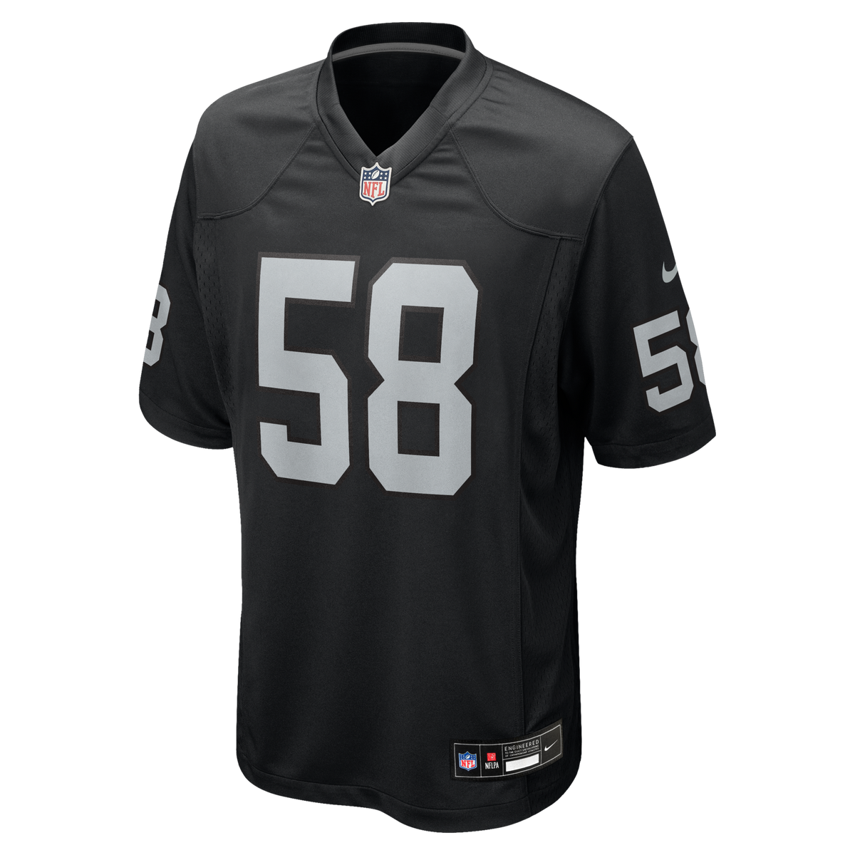 Las Vegas Raiders Jackson Powers-Johnson Black Team Game Jersey