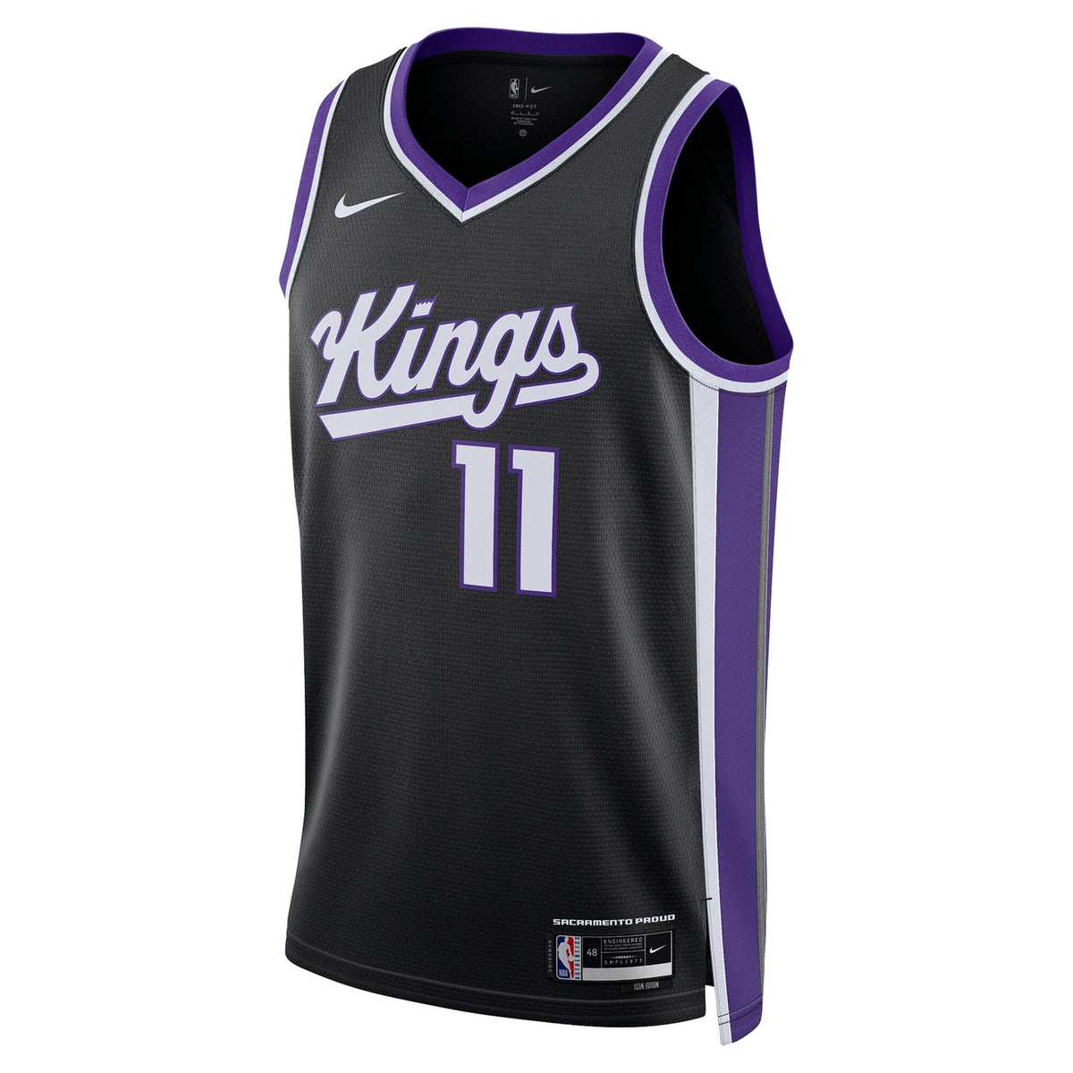 Sacramento Kings Icon Edition Swingman Jersey - Black - Domantas Sabonis