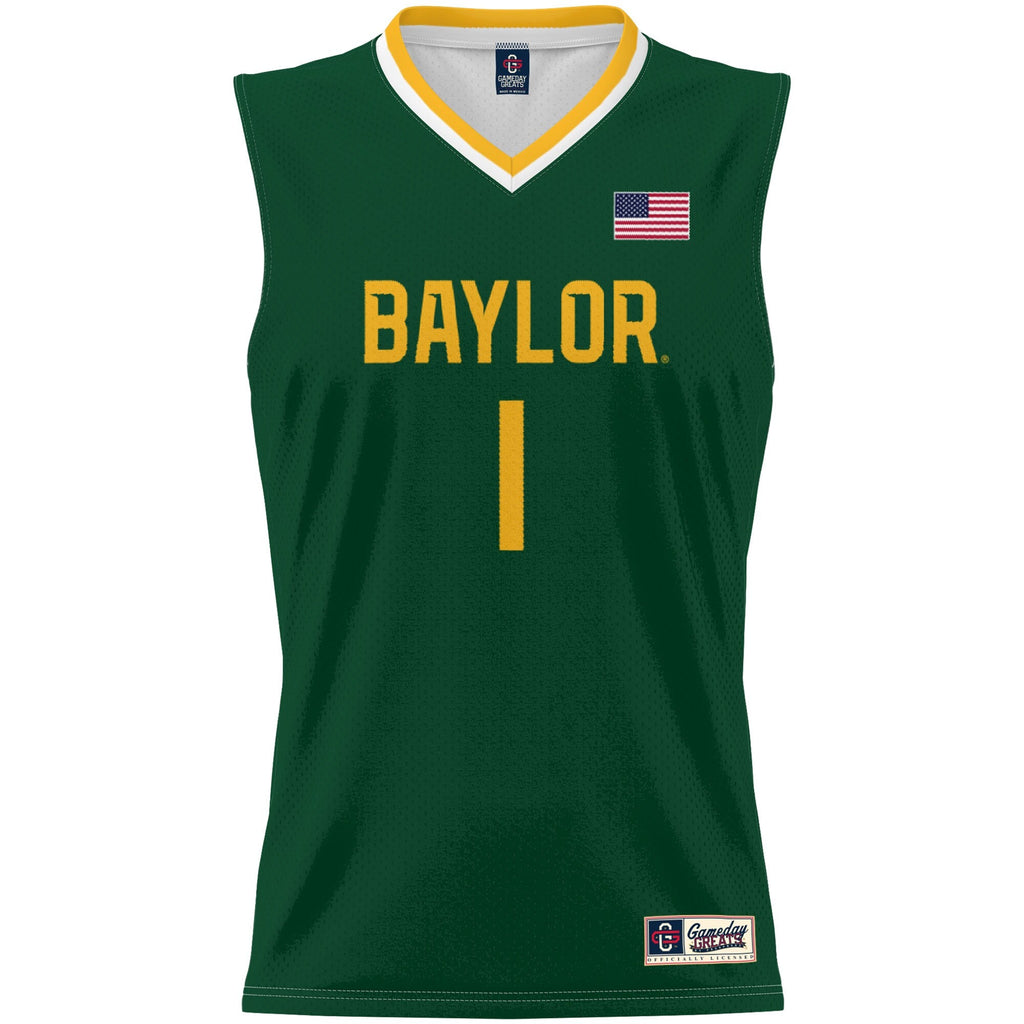 #1 Baylor Bears Lightweight Basketball Jersey - Green