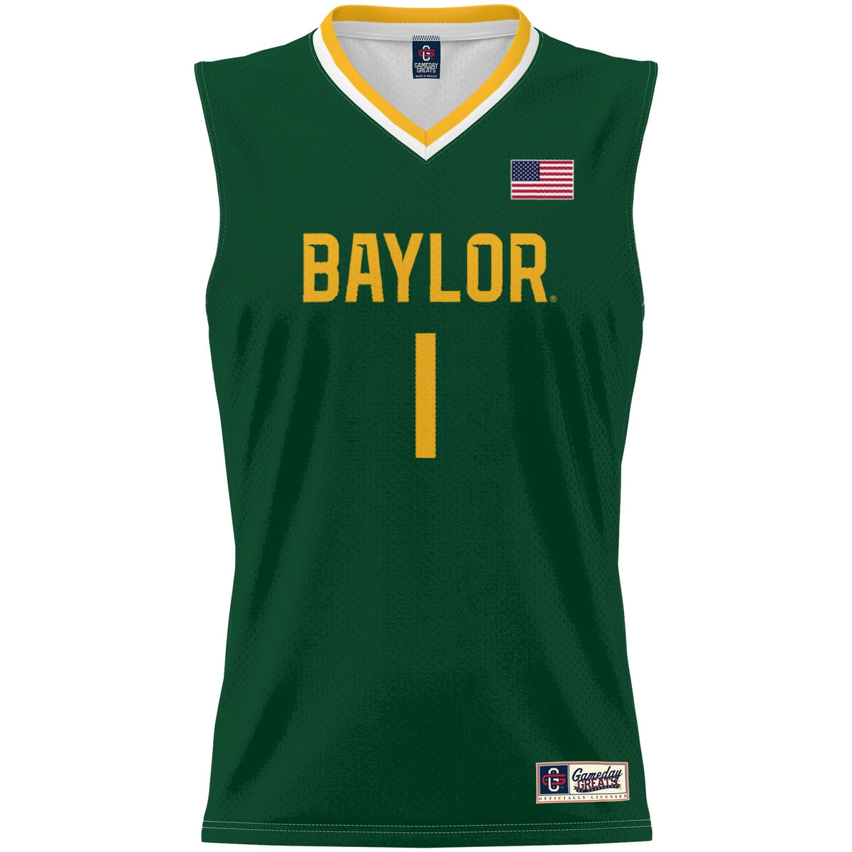 #1 Baylor Bears Lightweight Basketball Jersey - Green