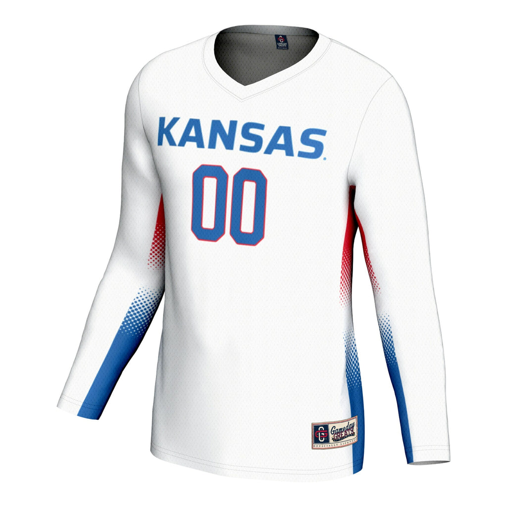 Kansas Jayhawks NIL Pick-A-Player Lightweight Volleyball Jersey - White