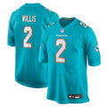 Miami Dolphins Malik Willis Aqua Game Jersey