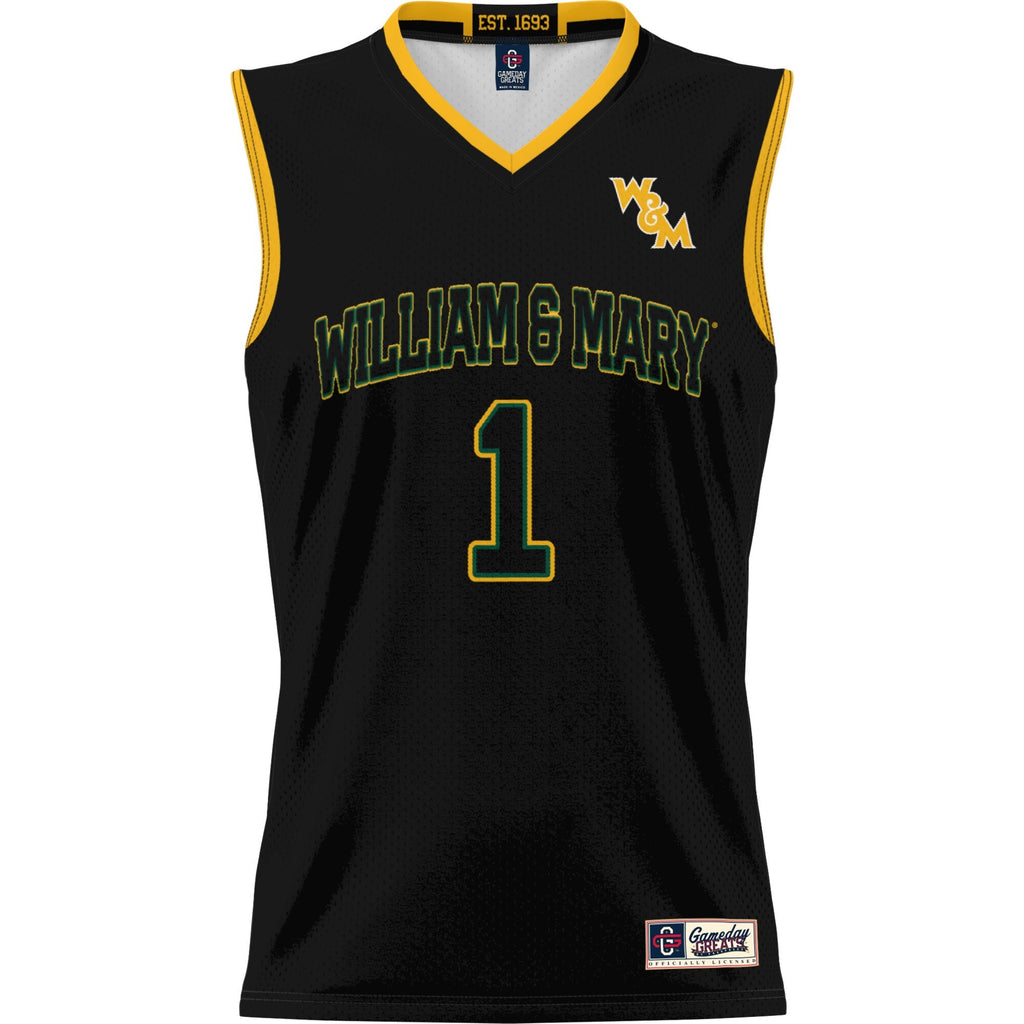 #1 William & Mary Tribe Lightweight Basketball Jersey - Black
