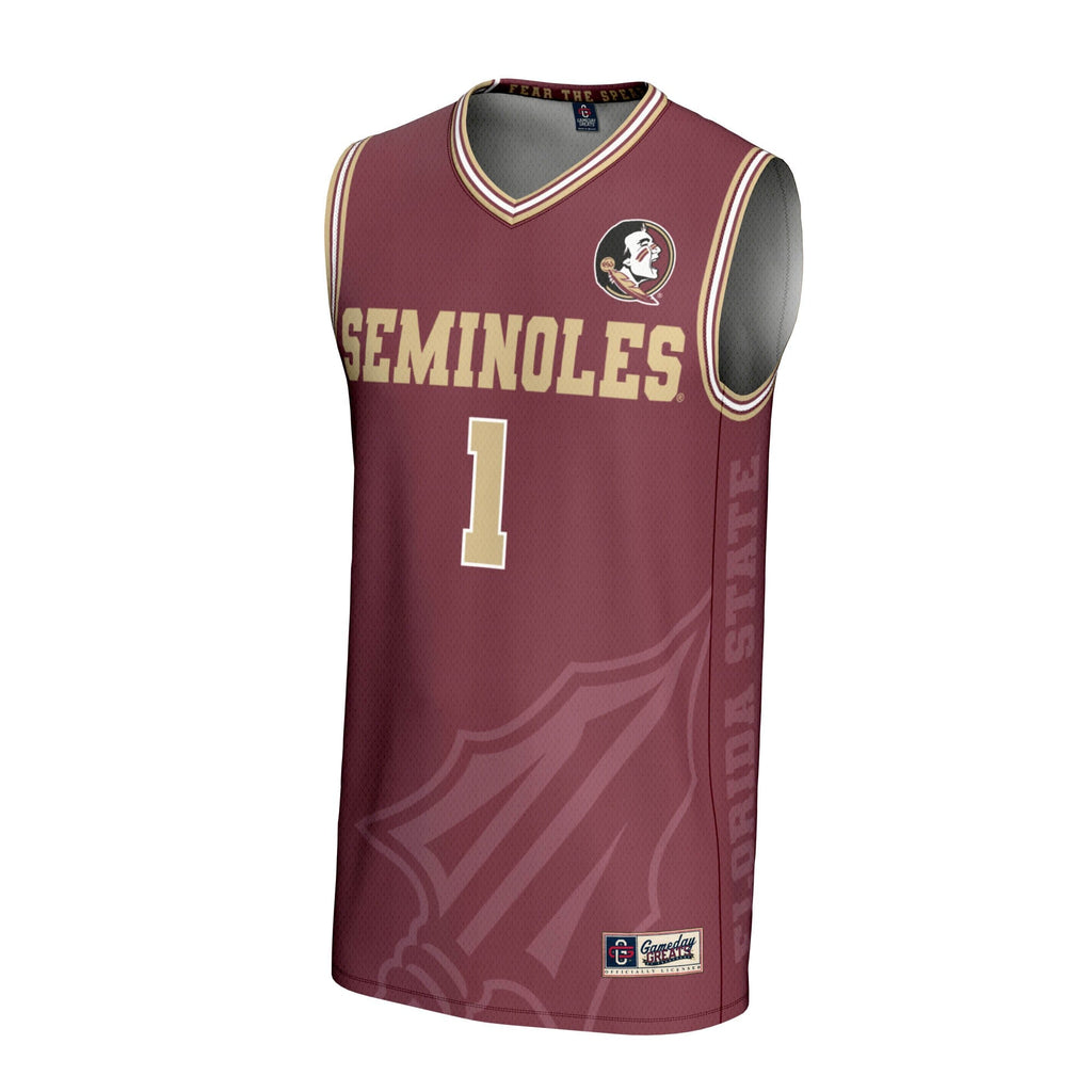 #1 Florida State Seminoles Lightweight Icon Print Basketball Jersey - Garnet
