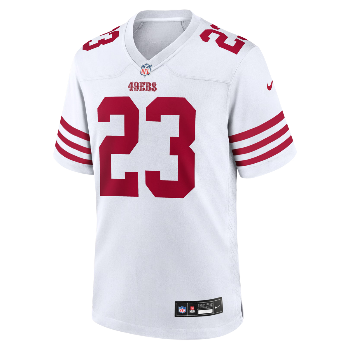 San Francisco 49ers Christian McCaffrey White Game Player Jersey