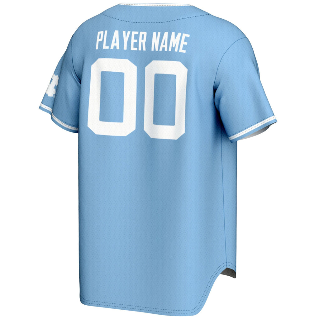 North Carolina Tar Heels Carolina Blue NIL Pick-A-Player Lightweight Baseball Jersey - Light Blue