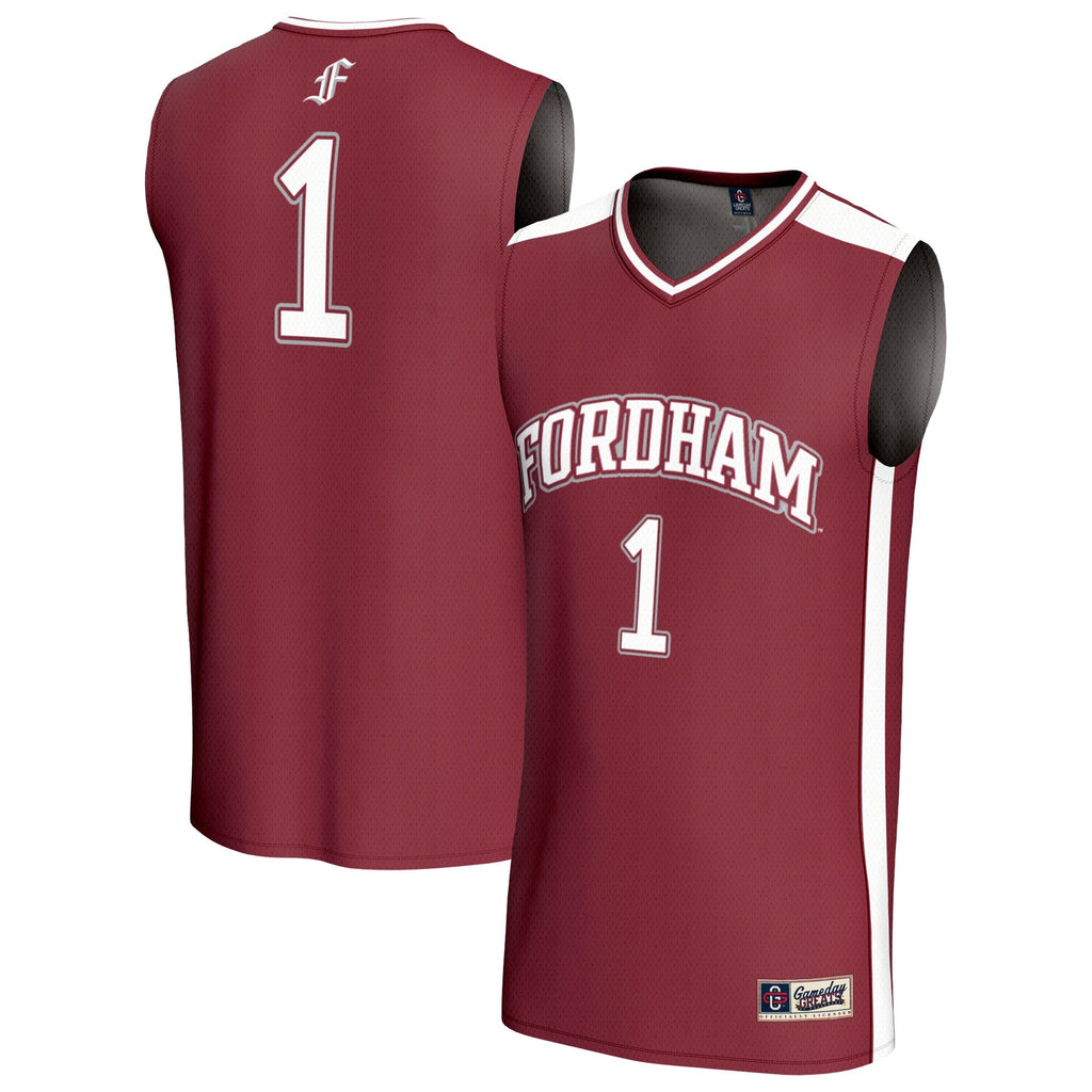 #1 Fordham Rams Lightweight Collegiate Basketball Fashion Jersey - Maroon