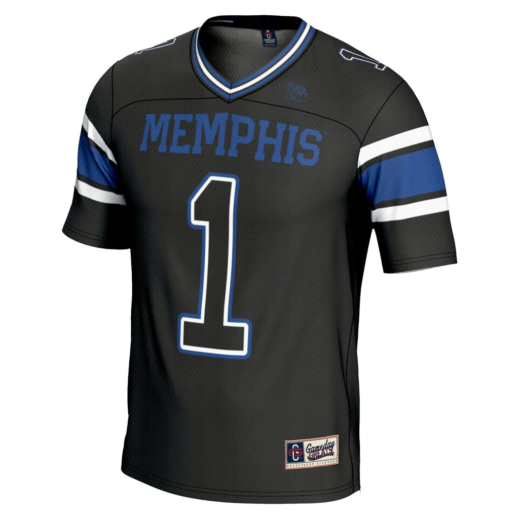 #1 Memphis Tigers Endzone Football Jersey - Black